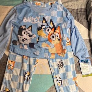 Kids Pajamas Set - Blue and Orange